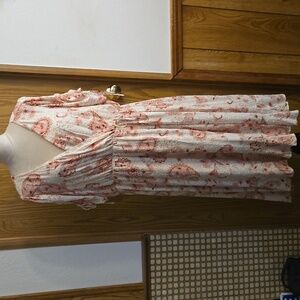 Torrid Midi Swiss Linen Surplice Dress